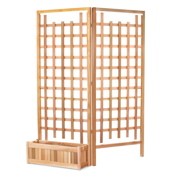 All Things Cedar 84'' H x 66'' W Wood Folding Trellis Wayfair